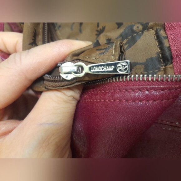 Longchamp - Soft Leather Tote Crossbody Shoulder Bag - Picture 10 of 15